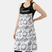 Barista Coffee Shop Café Bar Individuelle Name Schürze (InSitu)