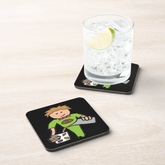 Barista Coffee Shop Getränkeuntersetzer (Rechte Seite)