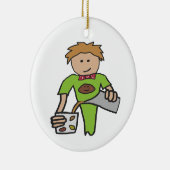 Barista Coffee Shop Keramik Ornament (Rechts)