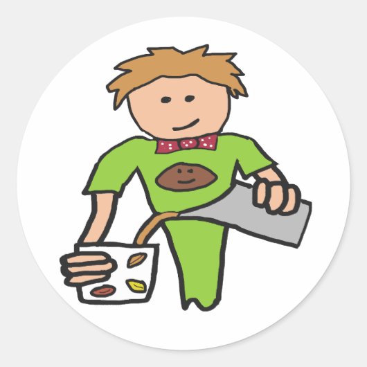 Barista Coffee Shop Runder Aufkleber (Vorderseite)