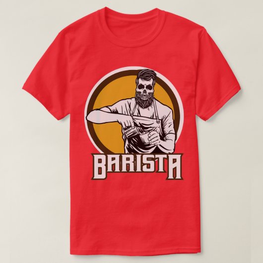 Barista Coffee Skeleton Funny National Barista Day T-Shirt (Design vorne)