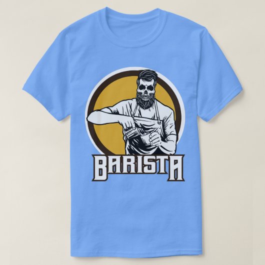 Barista Coffee Skeleton Funny National Barista Day T-Shirt (Design vorne)