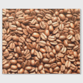 Barista Coffeehouse Shop Kaffeebohnen Muster Geschenkpapier (Flach)