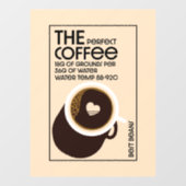 Barista Coffeeshop Fensteraufkleber (Blatt)