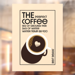 Barista Coffeeshop Fensteraufkleber