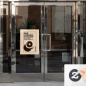 Barista Coffeeshop Fensteraufkleber (Büro Tür)