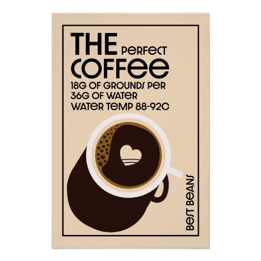 Barista Coffeeshop Poster (Vorderseite)