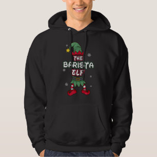 Barista-Elf Weihnachts-Pyjamas passende Familien- Hoodie