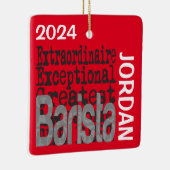 Barista Extraordinaire CUSTOM Keramikornament (Rechts)