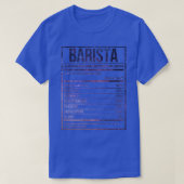 Barista Funny Baristas Nutrition Label 1 T-Shirt (Design vorne)