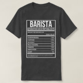 Barista Funny Baristas Nutrition Label T-Shirt (Design vorne)