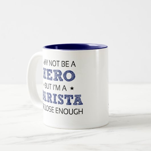 Barista Hero Spaß Novelty Zweifarbige Tasse (Vorderseite Links)
