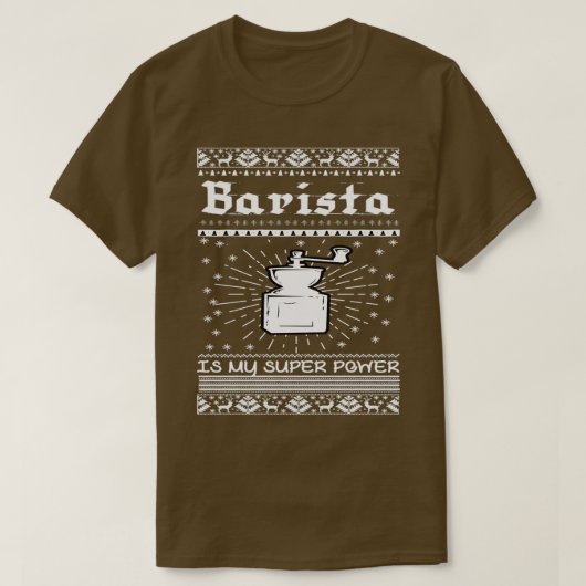 Barista ist mein Super-Power-Kaffee Barista T-Shirt (Design vorne)