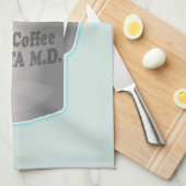 Barista Kaffee macht lustigen Arzt Geschirrtuch (Viertel Falte)