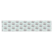 Barista Kaffee macht lustigen Arzt Kurzer Tischläufer (Horizontal)