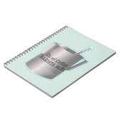 Barista Kaffee macht lustigen Arzt Notizblock (Linke Seite)