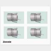 Barista Kaffee macht lustigen Arzt Rechteckiger Aufkleber (Blatt)