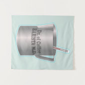 Barista Kaffee macht lustigen Arzt Wandteppich (Vorderseite (Horizontal))