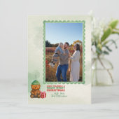 Bärista-Kaffeebär "Fröhliche Weihnachten" Karte (Stehend Vorderseite)