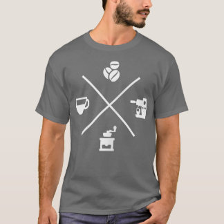 Barista Kaffeespresso Cappuccino Kaffeemaschine T-Shirt