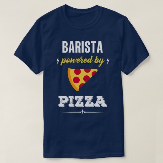 BARISTA mit Pizza-Funny-Geschenk 2 T-Shirt (Design vorne)