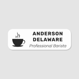 Barista Modern und Beruflich Namensschild