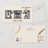 barista modernes unbedeutendes coffeeshop Café Visitenkarte (Vorne/Hinten)