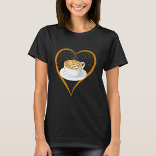 Barista Niedlich Coffee Heart Coffee Cappuccino T-Shirt