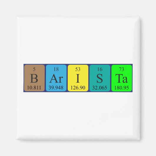 Barista Periodenmagnet Magnet (Vorne)