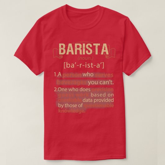 Barista Real American Definition T-Shirt (Design vorne)