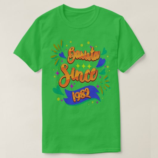 Barista Seit 1982 Einzigartige Barkeeper Geschenki T-Shirt (Design vorne)