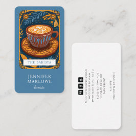 Barista Tarot Blue Visitenkarte