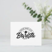 Baristas | Coffee Barista Cafe Screen Holder Gesch Postkarte (Stehend Vorderseite)