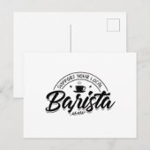 Baristas | Coffee Barista Cafe Screen Holder Gesch Postkarte (Vorne/Hinten)