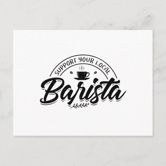 Baristas | Coffee Barista Cafe Screen Holder Gesch Postkarte (Vorderseite)