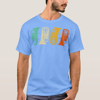 Bariton Euphonium Retro Vintage Tuba Blech Instrum T-Shirt