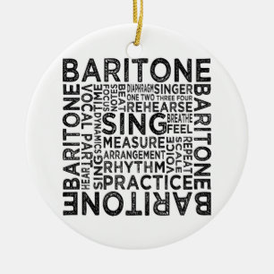 Bariton-Typografie Keramik Ornament