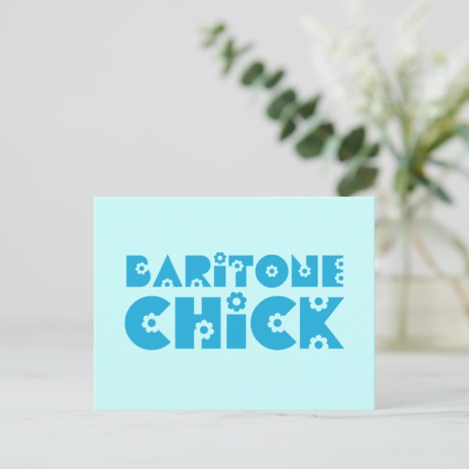 Baritone Chick Postkarte (Stehend Vorderseite)