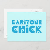 Baritone Chick Postkarte (Vorne/Hinten)