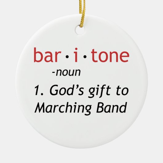 Baritone Definition Keramik Ornament (Vorne)