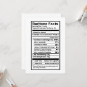 Baritone "Ernährungsinformations-Label" Karte (Vorderseite/Rückseite Beispiel)