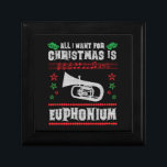 Baritone Euphonium Ugly Christmas Sweater Style Erinnerungskiste<br><div class="desc">Baritone Euphonium Ugly Christmas Sweater Style</div>