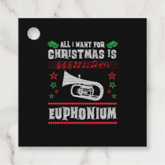 Baritone Euphonium Ugly Christmas Sweater Style Geschenkanhänger