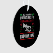 Baritone Euphonium Ugly Christmas Sweater Style Ornament (Vorderseite)