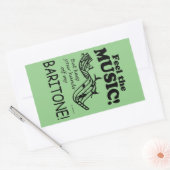 Baritone fühlt sich wie ein rechteckiger Musikstic Aufkleber (Umschlag)