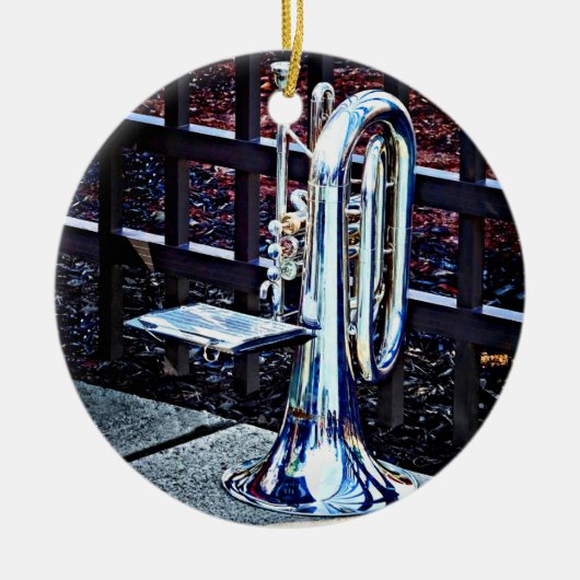 Baritone Horn vor Parade Keramik Ornament (Vorne)