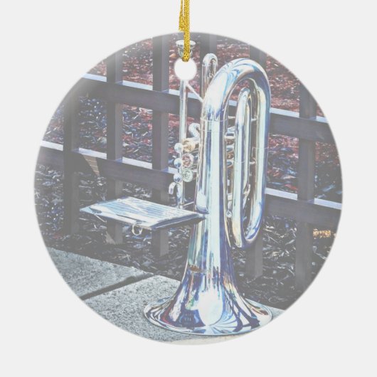 Baritone Horn vor Parade Keramik Ornament (Hinten)