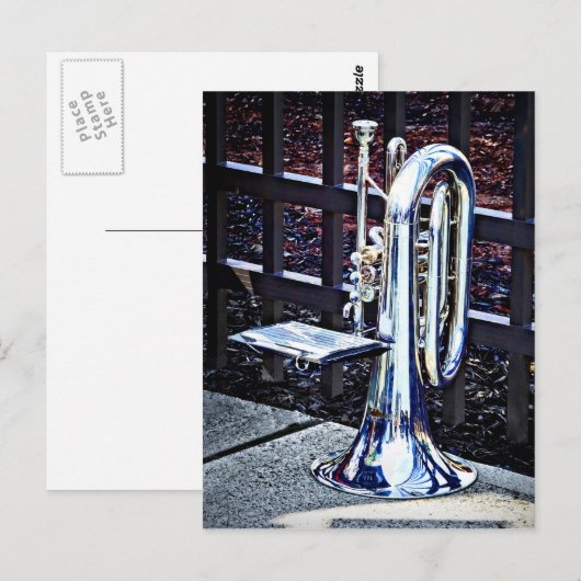 Baritone Horn vor Parade Postkarte (Vorne/Hinten)
