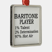 Baritone Hot Air Silbernes Ornament (Rechts)