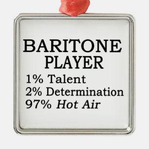 Baritone Hot Air Silbernes Ornament